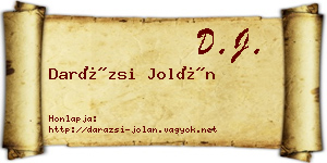 Darázsi Jolán névjegykártya